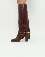 Load image into Gallery viewer, Vintage x POLLINI Red Leather Knee High Boots (7-8)