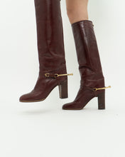 Load image into Gallery viewer, Vintage x POLLINI Red Leather Knee High Boots (7-8)