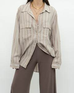 BABATON x Neutral Striped Button Up (XS-L)