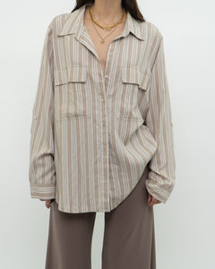 BABATON x Neutral Striped Button Up (XS-L)