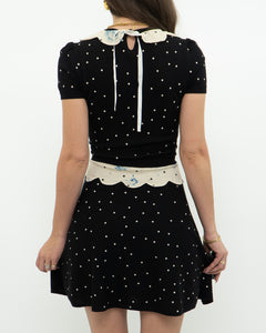 RED VALENTINO x Pure Wool Polka Dot Dress (S, M)