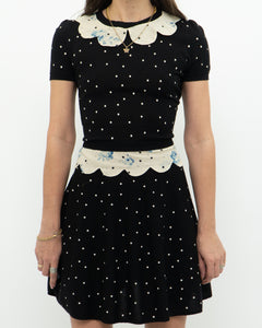 RED VALENTINO x Pure Wool Polka Dot Dress (S, M)