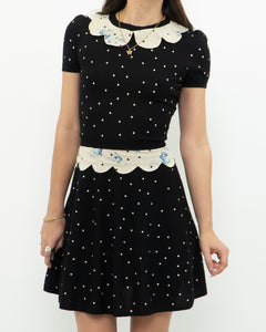 RED VALENTINO x Pure Wool Polka Dot Dress (S, M)