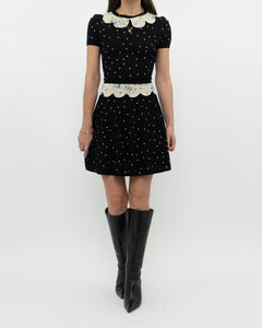 RED VALENTINO x Pure Wool Polka Dot Dress (S, M)