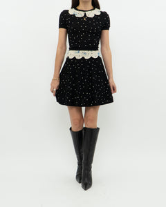 RED VALENTINO x Pure Wool Polka Dot Dress (S, M)