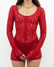 Load image into Gallery viewer, Modern x Red Lace Romper (S, M)