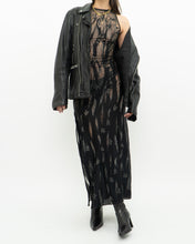 Load image into Gallery viewer, Vintage x Black Metallic Semi-Sheer Floral Dress (S)