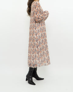 WILFRED x Long Pleated Floral Dress (M)