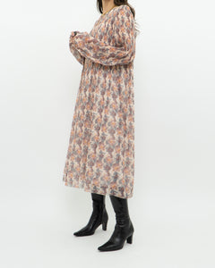 WILFRED x Long Pleated Floral Dress (M)