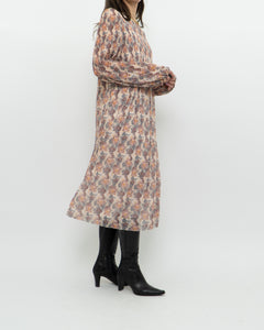 WILFRED x Long Pleated Floral Dress (M)