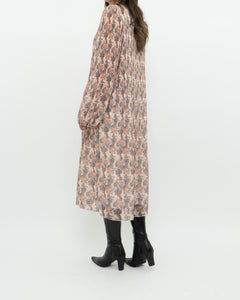 WILFRED x Long Pleated Floral Dress (M)