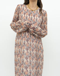 WILFRED x Long Pleated Floral Dress (M)