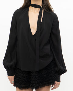 ALEXIS x Black Pure Silk Top (S, M)