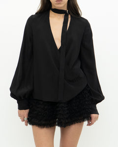 ALEXIS x Black Pure Silk Top (S, M)