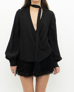 ALEXIS x Black Pure Silk Top (S, M)