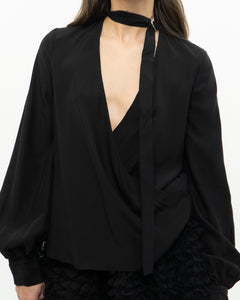 ALEXIS x Black Pure Silk Top (S, M)