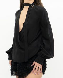 ALEXIS x Black Pure Silk Top (S, M)