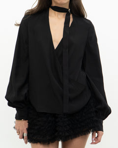 ALEXIS x Black Pure Silk Top (S, M)