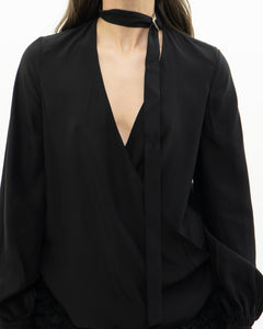 ALEXIS x Black Pure Silk Top (S, M)