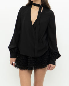 ALEXIS x Black Pure Silk Top (S, M)