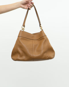 COACH x Tan Pebble Leather Lexi Purse