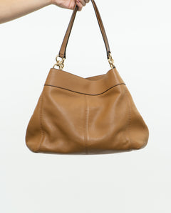 COACH x Tan Pebble Leather Lexi Purse