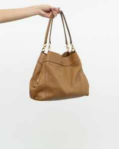 COACH x Tan Pebble Leather Lexi Purse