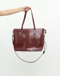 Vintage x Oversized Red Leather Bag