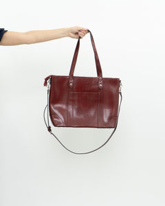 Vintage x Oversized Red Leather Bag