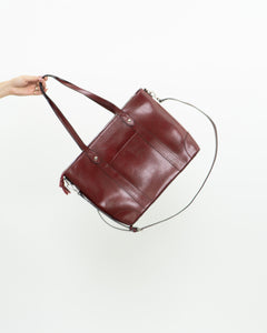 Vintage x Oversized Red Leather Bag