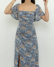 Load image into Gallery viewer, ASTR THE LABEL x Blue Ruffled Floral Dress (M)