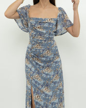 Load image into Gallery viewer, ASTR THE LABEL x Blue Ruffled Floral Dress (M)