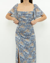 Load image into Gallery viewer, ASTR THE LABEL x Blue Ruffled Floral Dress (M)