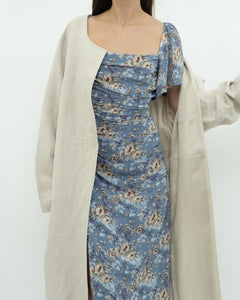 ASTR THE LABEL x Blue Ruffled Floral Dress (M)