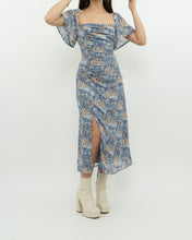 Load image into Gallery viewer, ASTR THE LABEL x Blue Ruffled Floral Dress (M)