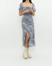 Load image into Gallery viewer, ASTR THE LABEL x Blue Ruffled Floral Dress (M)