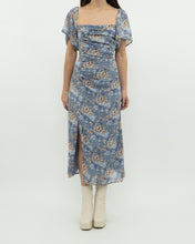 Load image into Gallery viewer, ASTR THE LABEL x Blue Ruffled Floral Dress (M)