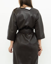 Load image into Gallery viewer, Vintage x Made in Canada x Brown Faux Leather Dress (XS-M)