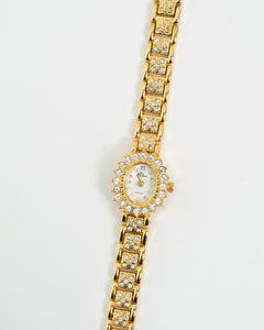 Vintage x LOLINA Gold-Plated Rhinestone Watch