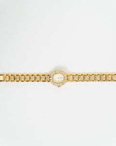 Vintage x LOLINA Gold-Plated Rhinestone Watch