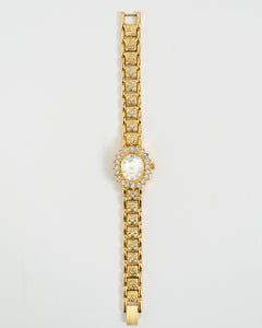 Vintage x LOLINA Gold-Plated Rhinestone Watch