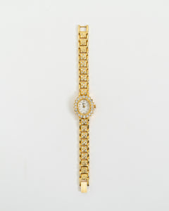 Vintage x LOLINA Gold-Plated Rhinestone Watch