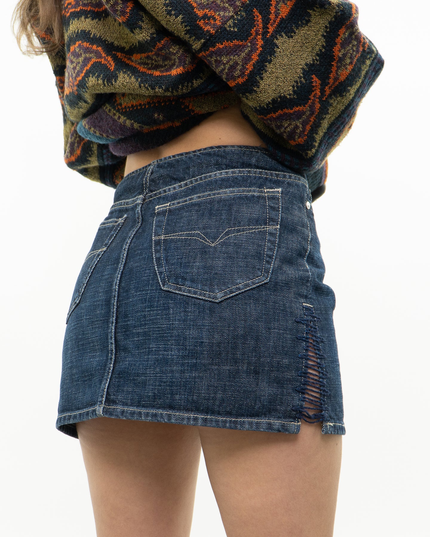 Vintage x VERSACE Denim Skirt (S, M)