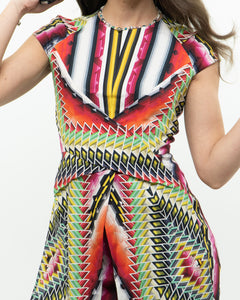 PETER PILOTTO x Silk Pattern Mini Dress (XS)