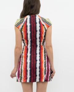 PETER PILOTTO x Silk Pattern Mini Dress (XS)