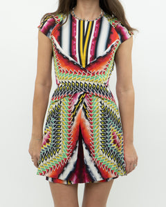 PETER PILOTTO x Silk Pattern Mini Dress (XS)