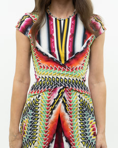 PETER PILOTTO x Silk Pattern Mini Dress (XS)