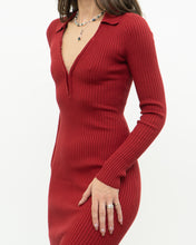 Load image into Gallery viewer, Vintage x ABRECOMBIE &amp; FITCH x Red Fine Knit Bodycon Dress (XS)