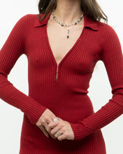 Load image into Gallery viewer, Vintage x ABRECOMBIE &amp; FITCH x Red Fine Knit Bodycon Dress (XS)