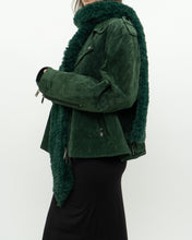 Load image into Gallery viewer, Vintage x Forest Green Fuzzy Soft Scarf